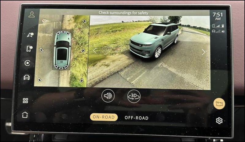 2023 range rover sport se camera view