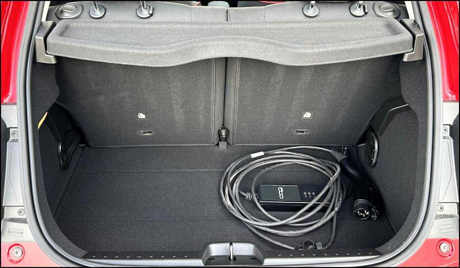 2024 fiat 500e - rear cargo space