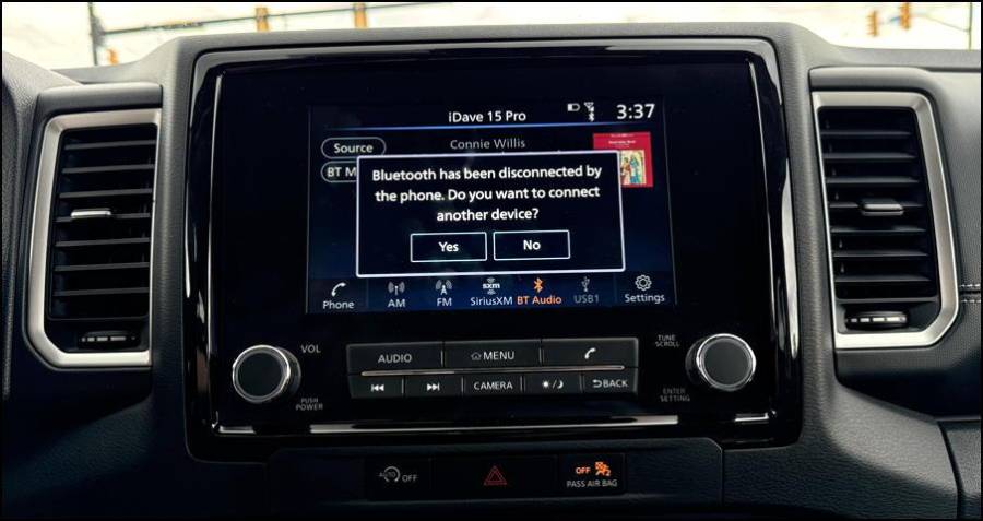 2024 nissan frontier crew cab sv - bluetooth disconnected reconnected