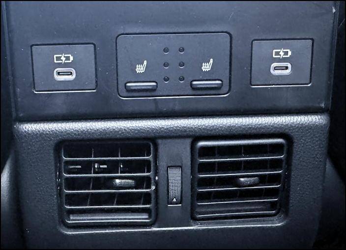 2024 toyota bz4x awd ltd - rear passenger controls