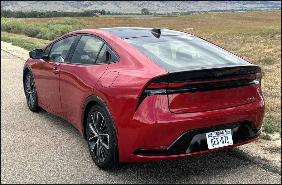 2024 toyota prius xle - exterior rear red