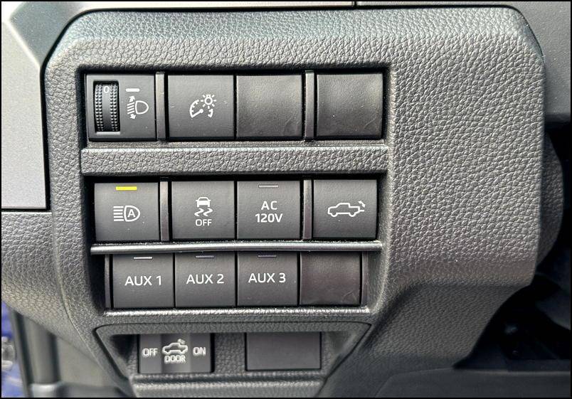 2024 toyota tacoma - lots of buttons