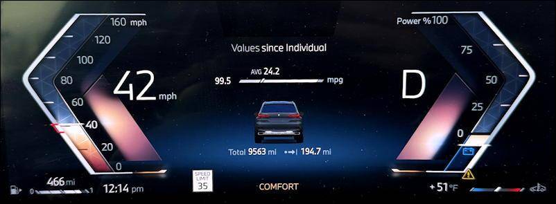 2025 bmw x5 xdrive40i - main gauge display screen