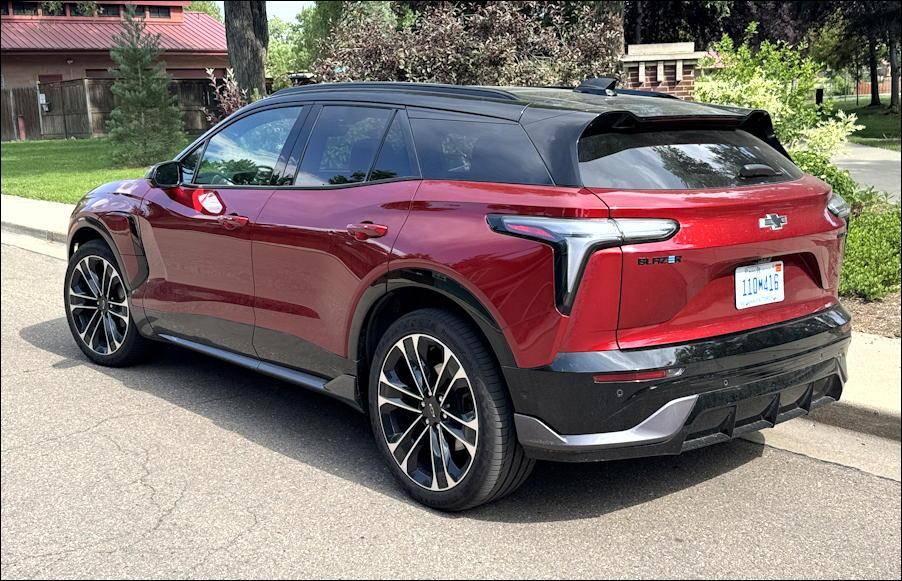 2025 chevy blazer ev ss awd - exterior rear red