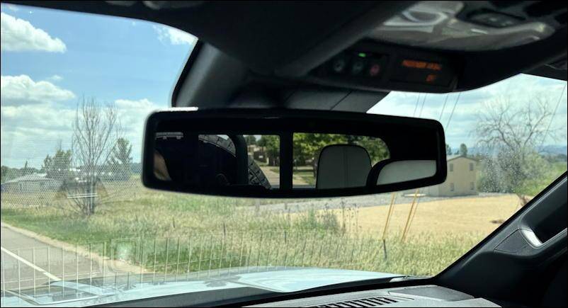 2025 gmc canyon 4wd at4x aev - rear view mirror blocked by spare tire
