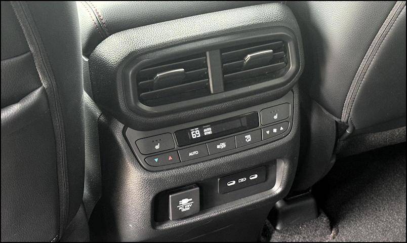 2025 honda pilot - rear climate controls