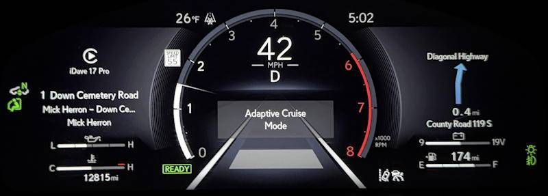 2025 lexus lx 700h - dashboard main gauge display screen