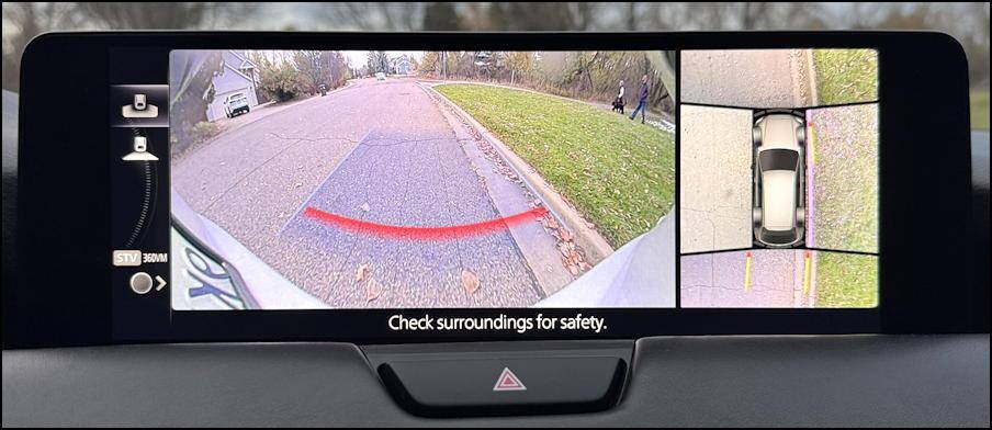 2025 mazda cx70 phev - backup camera split view infotainment