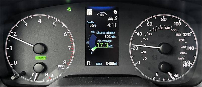 2025 toyota corolla cross - interior main gauge display
