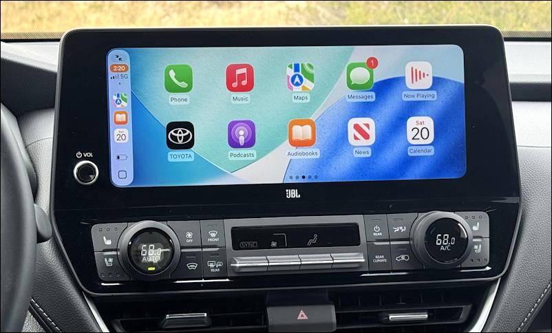 2025 toyota grand highlander nightshade hybrid - interior infotainment display