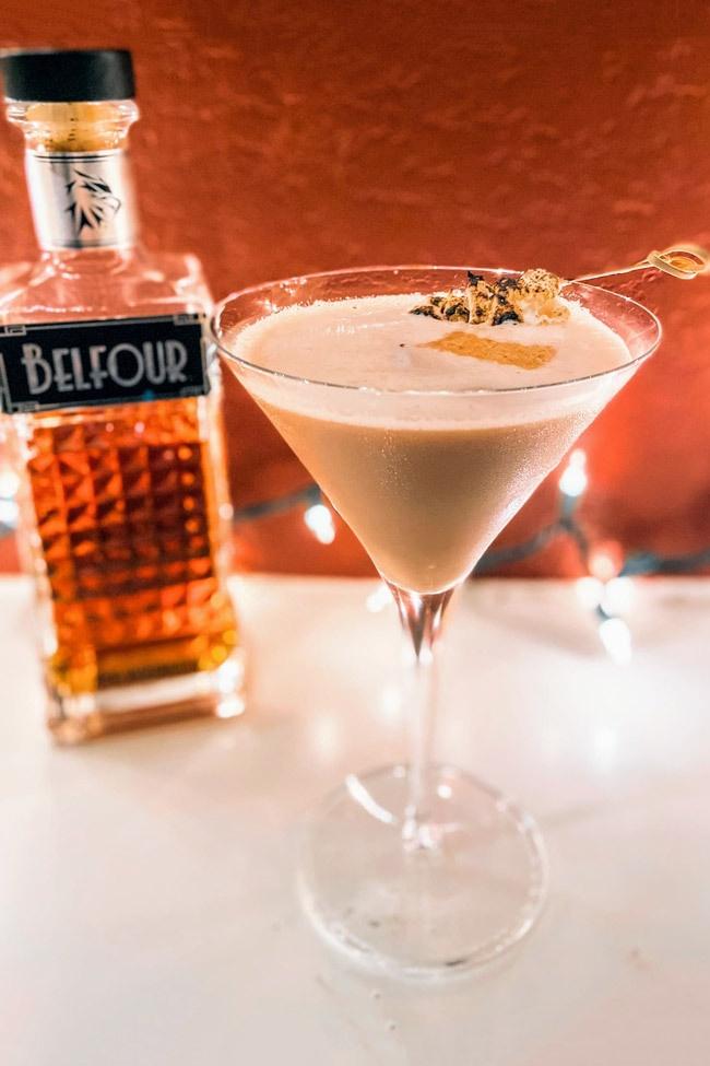 belfour pecan wood finished bourbon smores cocktail