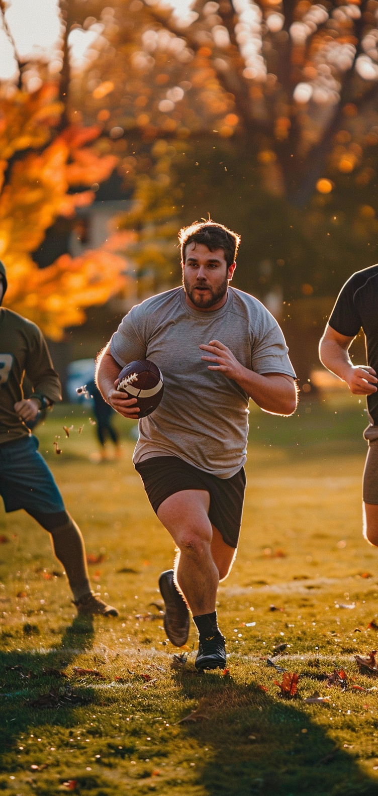 man staying active