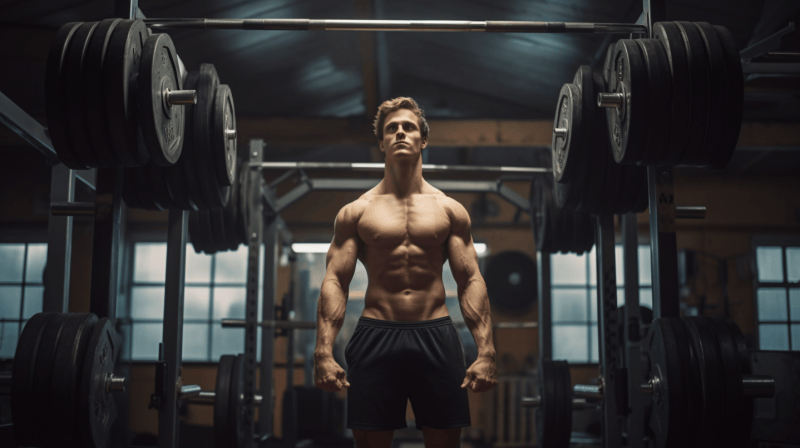 skinny man bulking by lifting heavy weights
