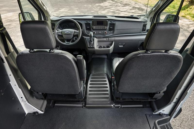 ford transit cargo van seating