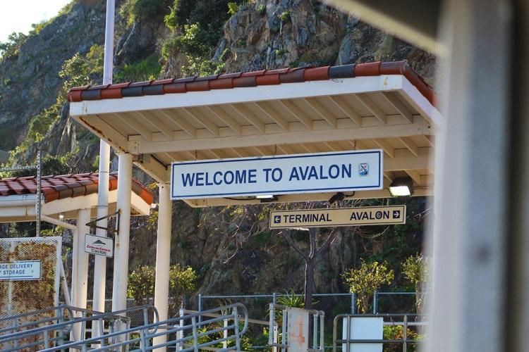 welcome to avalon sign catalina island califorina