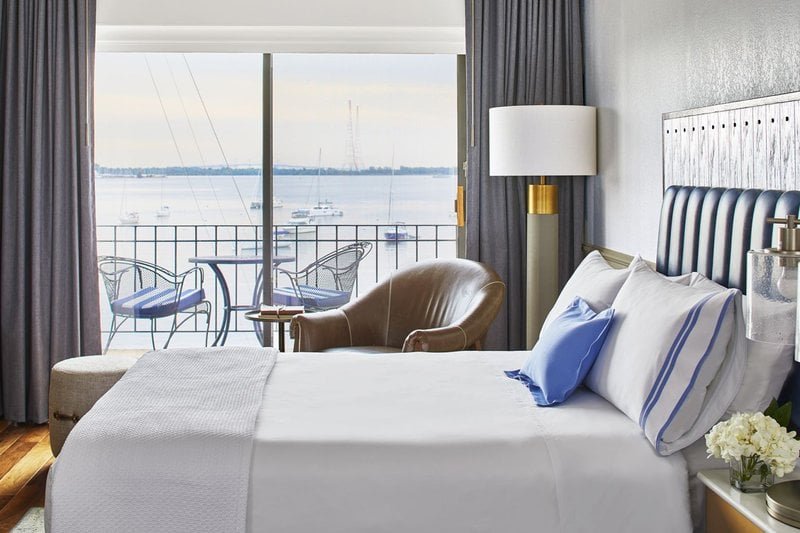 Harbor view guest room at the Annapolis Waterfront Hotel in Annapolis, Maryland (photo credit: Annapolis Waterfront Hotel)