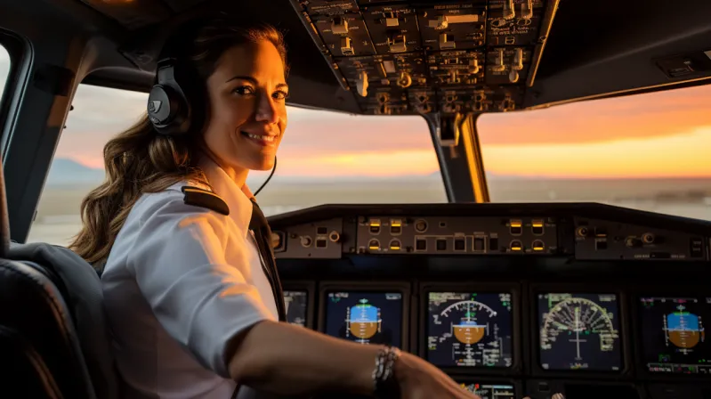 female airline pilot