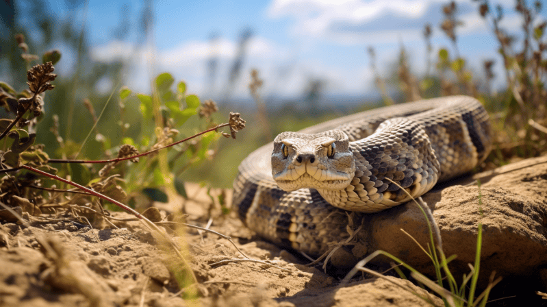 rattlesnake on hiking path in san diego