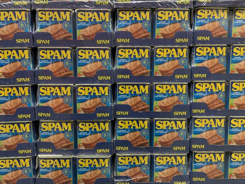 cans of spam for emergency food