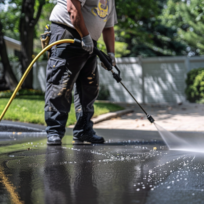 power washing driveway