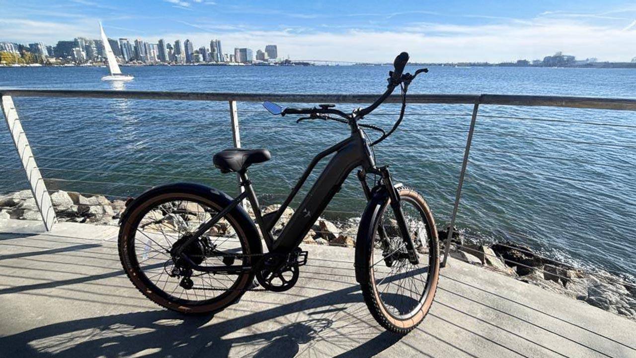 Kevin Wilkerson of PubClub.com riding his e-bike in San Diego