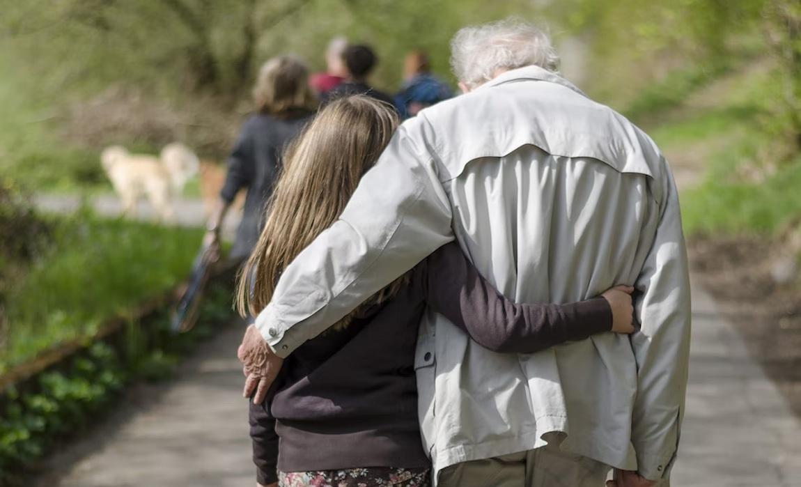 taking a walk with your parents is an easy way to make them feel special