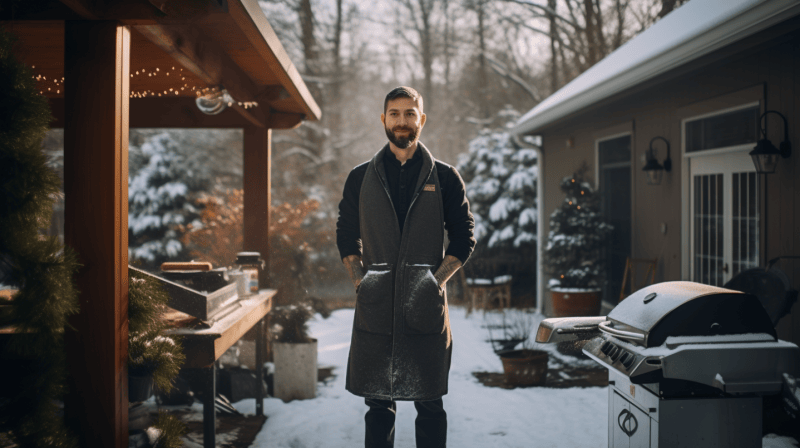 be fashionable even when grilling in winter