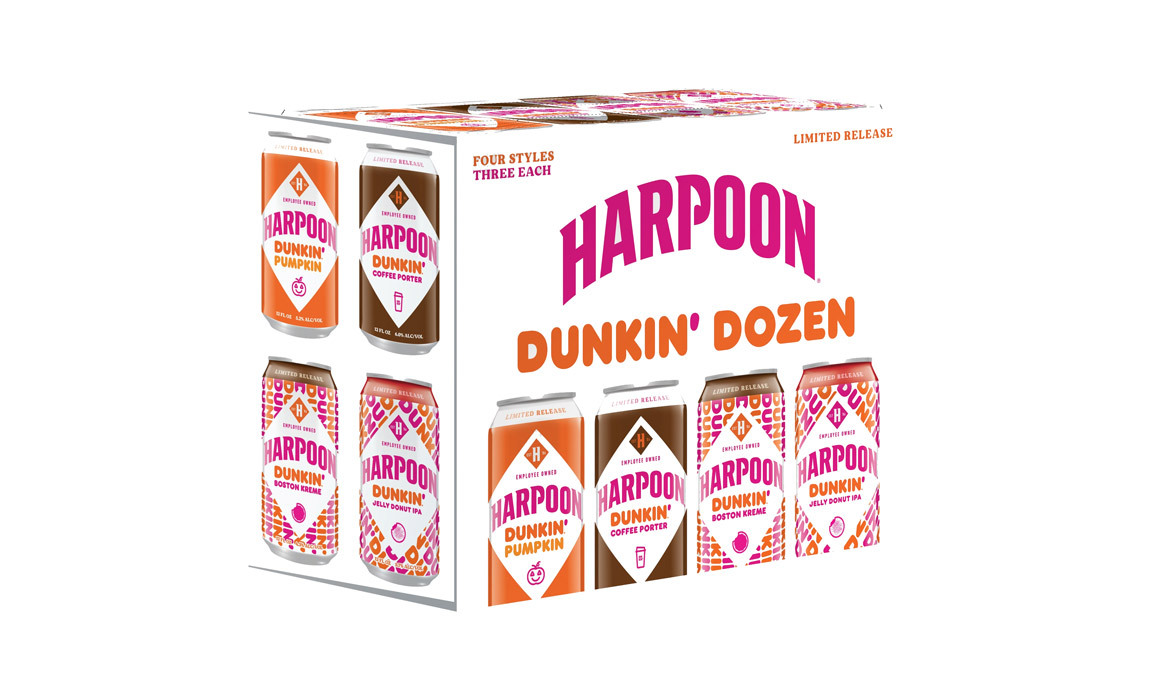 Dunkin' and Harpoon Brewery team up again for fall beers.