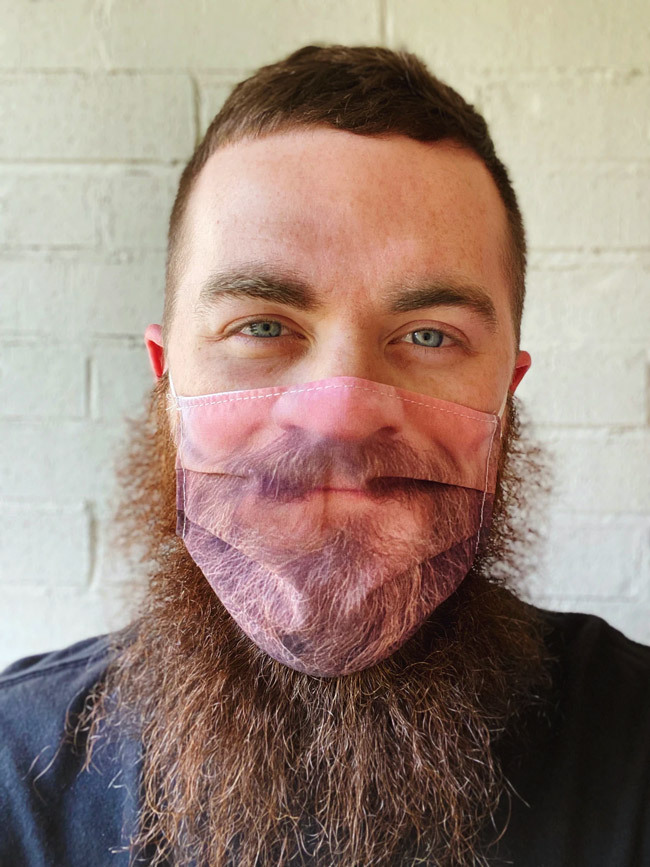 how to wear a mask with a beard