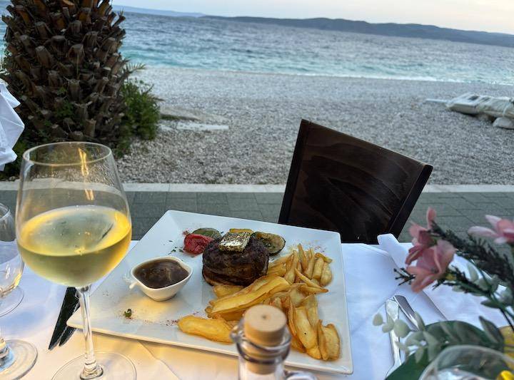 Arca beachfront restaurant Brela Croatia