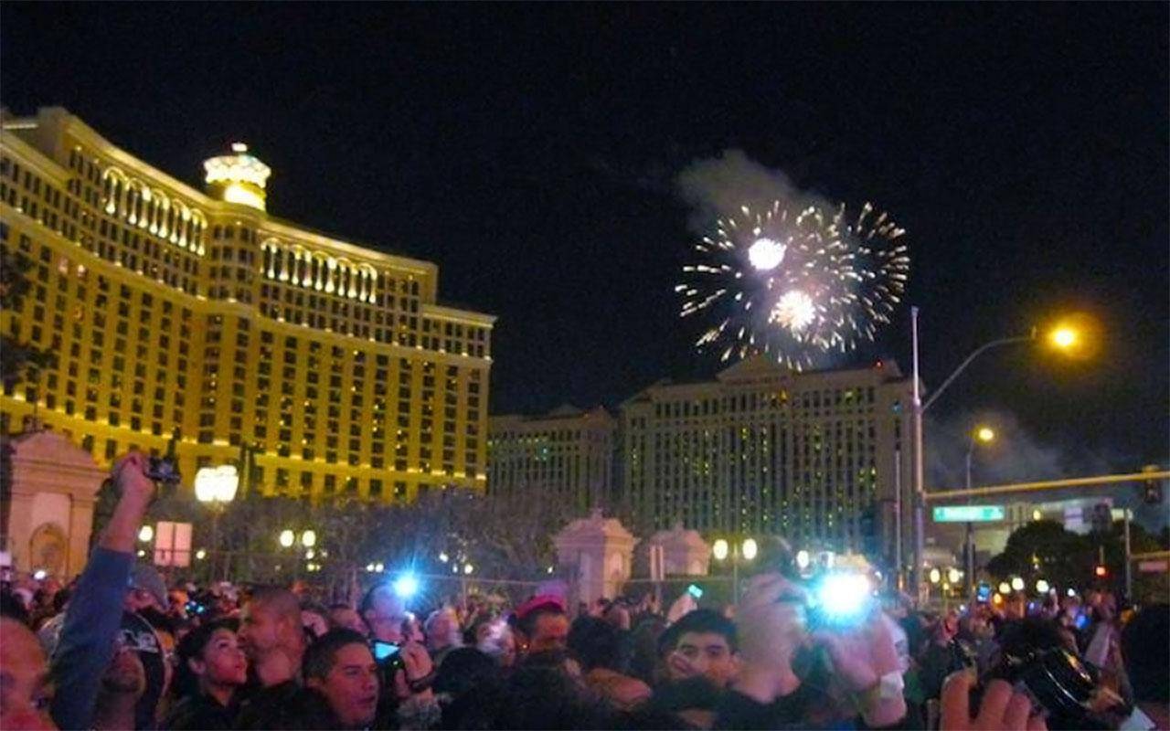 New Year's Eve celebration in Las Vegas 