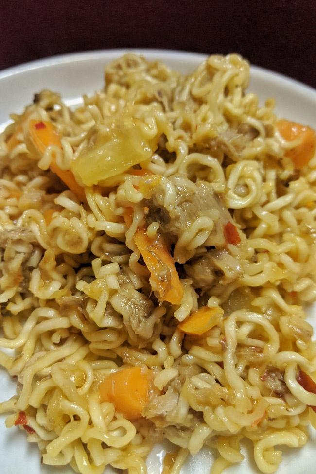 Sweet & Sour Ramen Pork Stir Fry