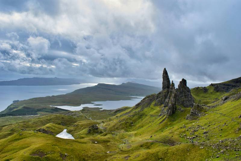 the old man of storr on the isle of skye scotland