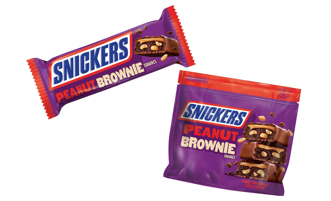 Snickers peanut brownie squares