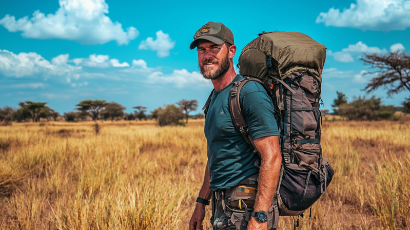 solo male backpacking through africa