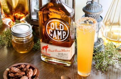 Old Camp Spring Sparkler Champagne and Whiskey Cocktail