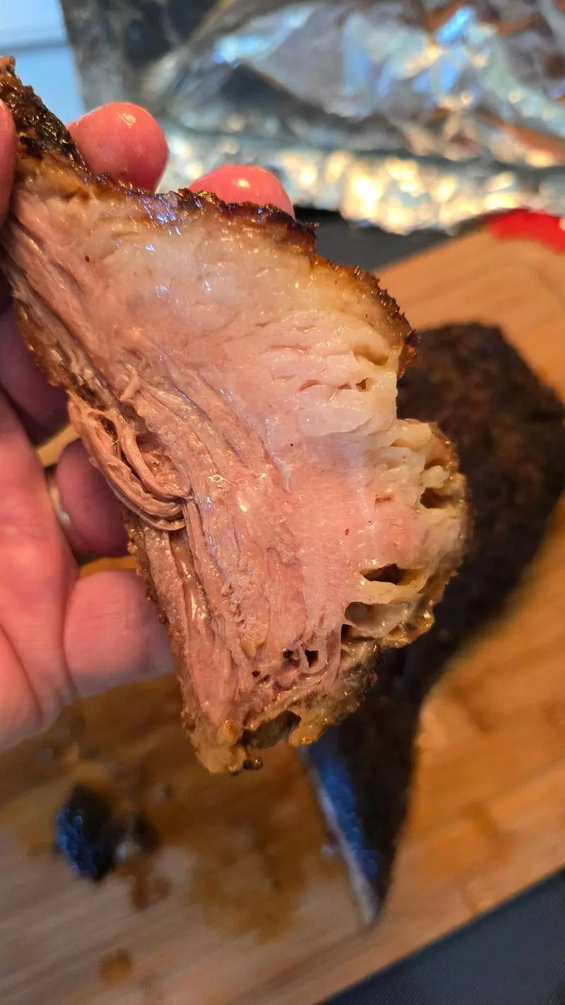 breakdown of muscle fibers and tissues in brisket