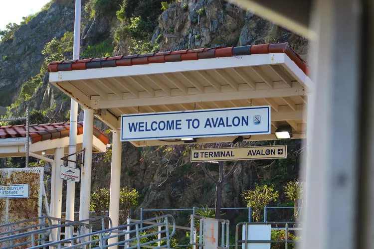 welcome to avalon sign catalina island califorina