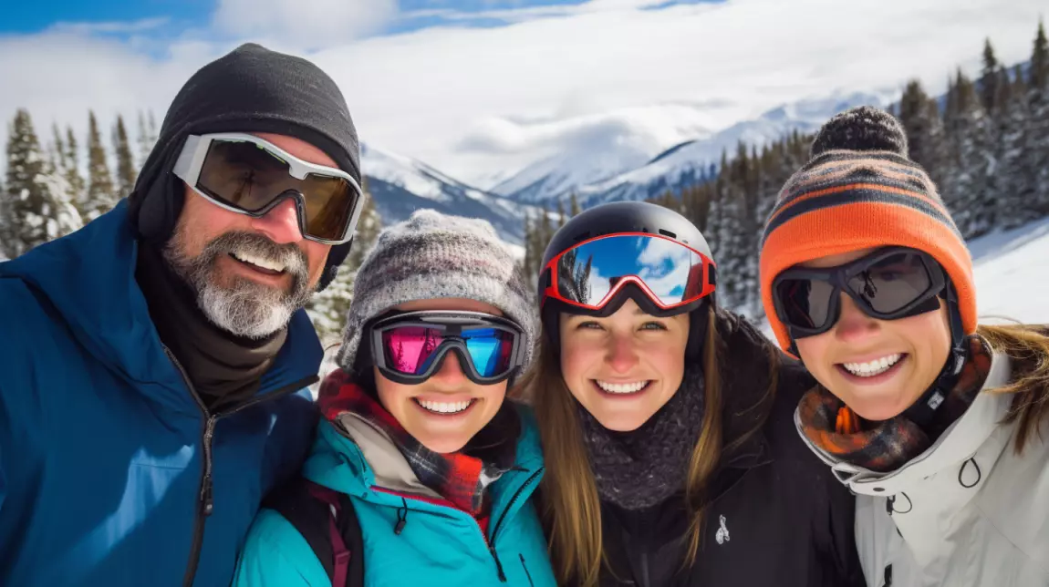 family vacation time on a ski trip