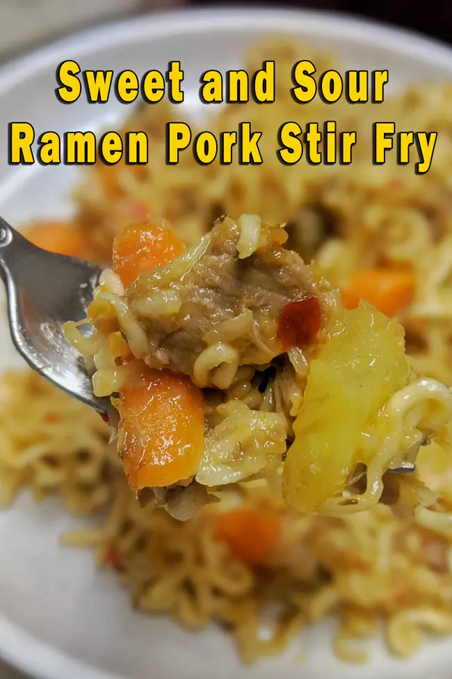 sweet and sour ramen pork stir fry recipe easy to make for families