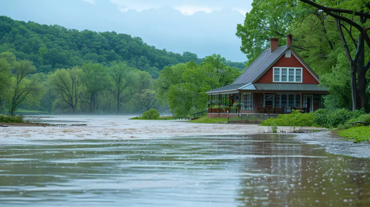 flooding caused by summer storm