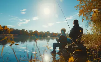 father and son fishing trip