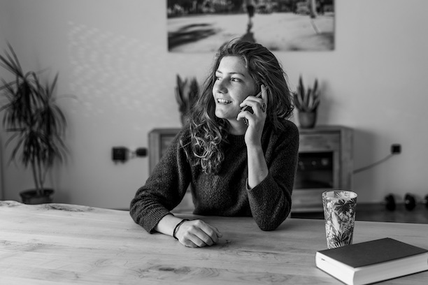 business woman on the phone