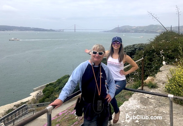 Alcatraz Island Golden Gate Bridge view PubClub PubClubette