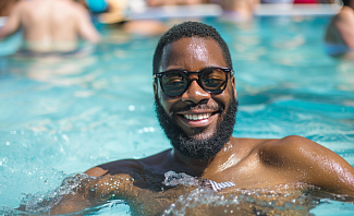 man swimming and staying fit this summer