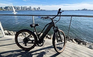 Kevin Wilkerson of PubClub.com riding his e-bike in San Diego