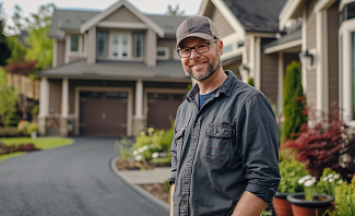 paving contractor on driveway