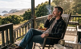 california man smoking a joint