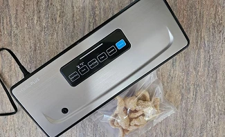 INKBIRDPLUS vacuum sealer with road trip snacks