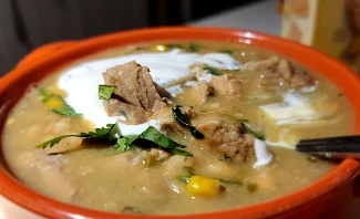 Southwest Pork Green Chili Soup